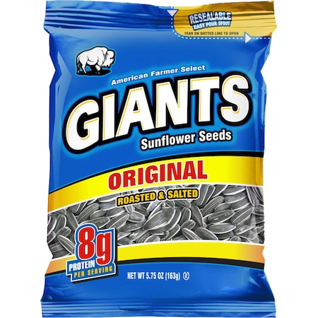 Giant Snack Giants Original Roasted & Salted Seeds 5.75 oz., PK24 33265